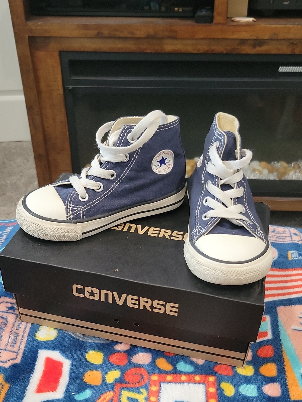 Converse Chuck Taylor All Star High Top Sneakers Blue Baby 7 Like New - Picture 2 of 5